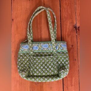 Vintage Y2K Green Floral Vera Bradley Tote